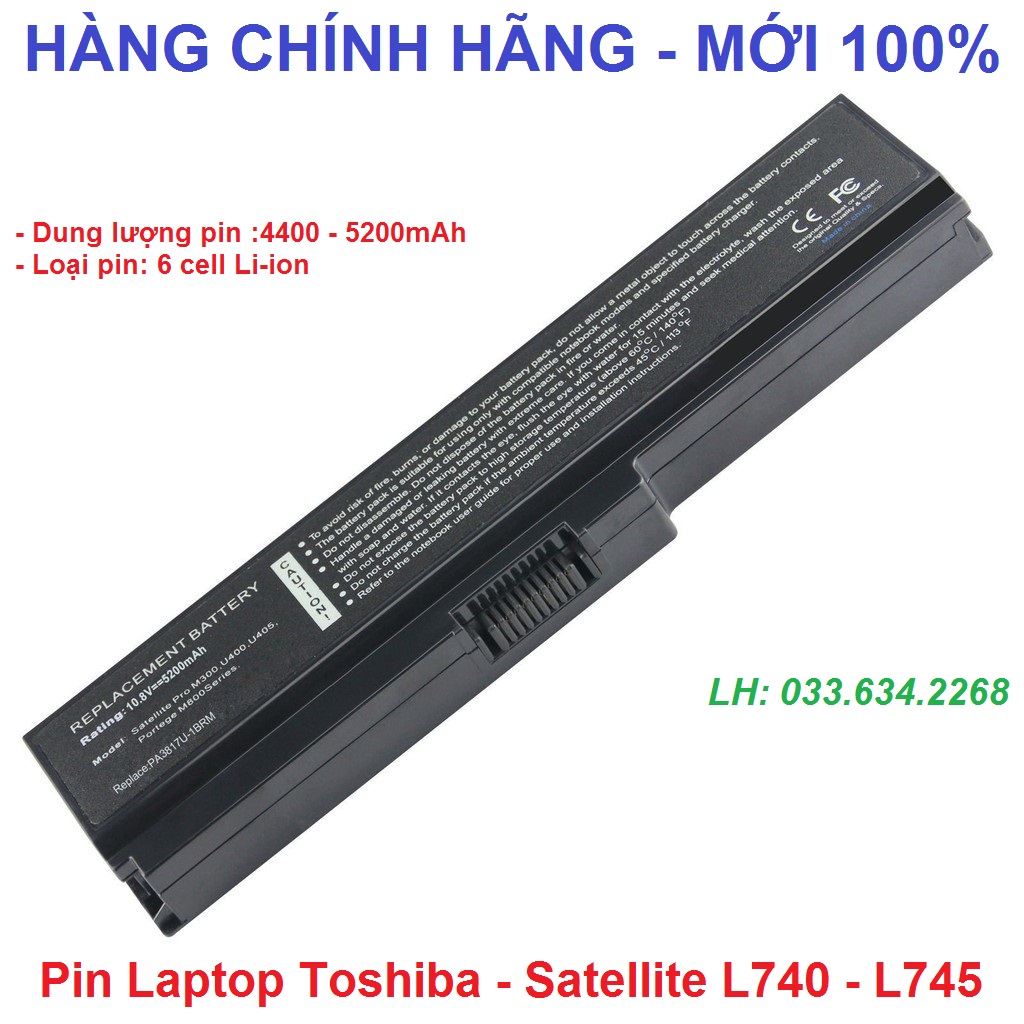 Pin Laptop Toshiba Satellite L740 L745 - Pin Laptop L740