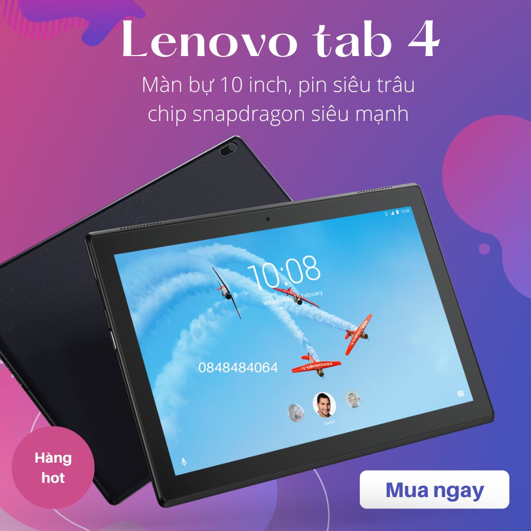 Máy tính bảng Lenovo Tab 4 10 inch - , chip xịn chạy siêu mượt
