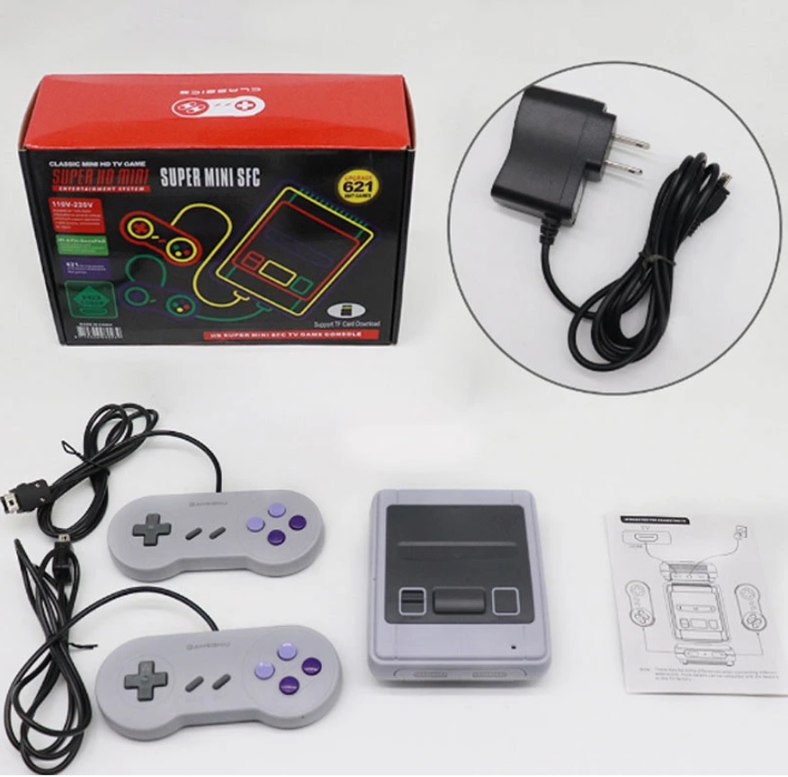 Máy chơi game mini điện tử 4 nút HDMI tích hợp 621 trò chơi