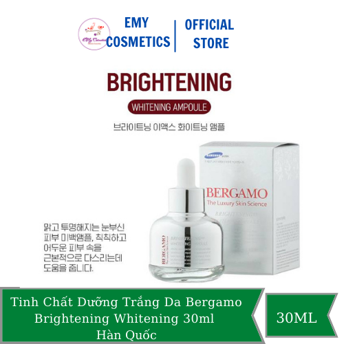 [HCM]SERUM TRẮNG DA BERGAMO THE LUXURY SKIN SCIENCE  BRIGHTENING EX WHITENING AMPOULE CHAI 30ML HÀN QUỐC