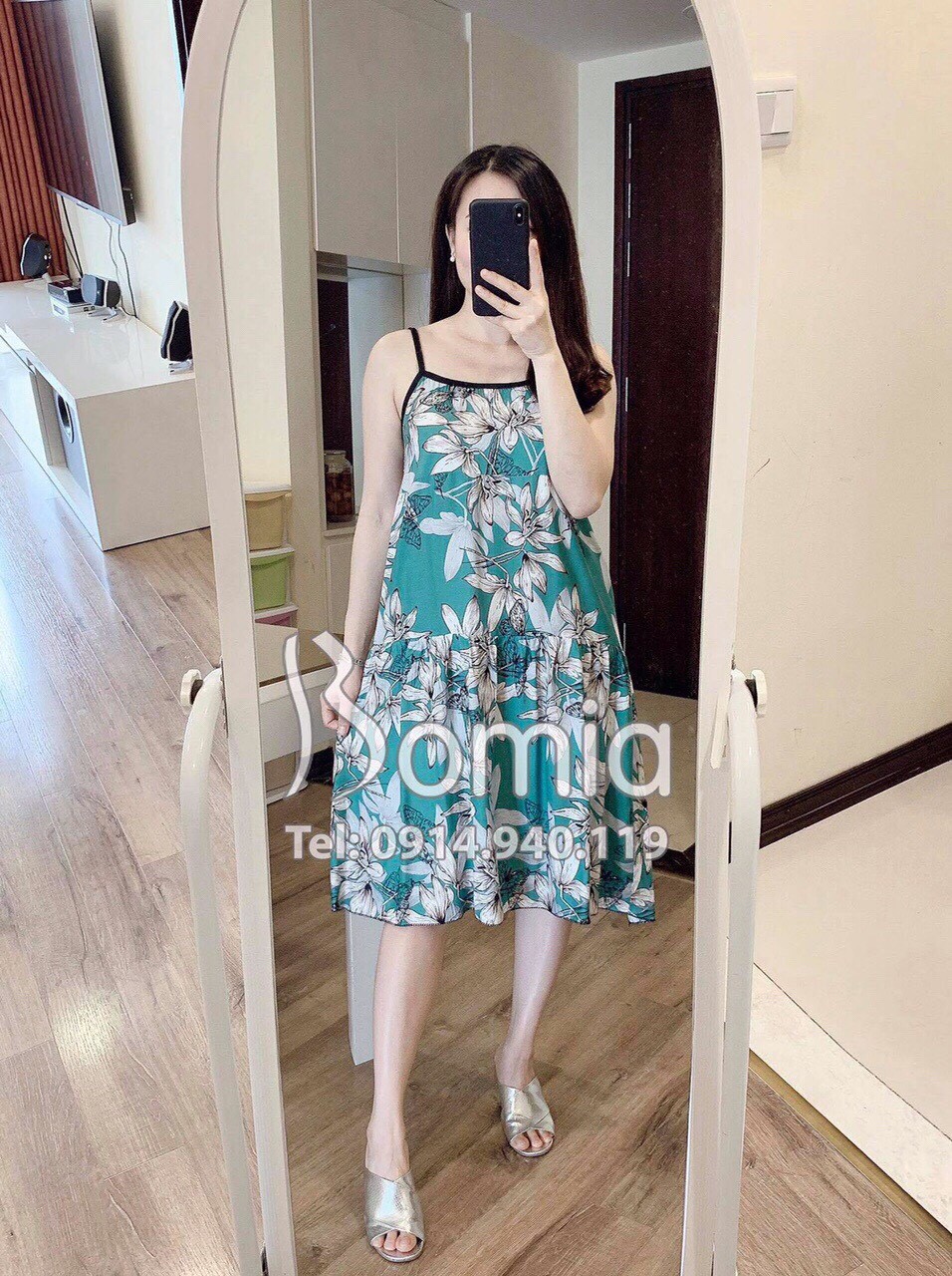 Váy lanh dáng suông thời trang