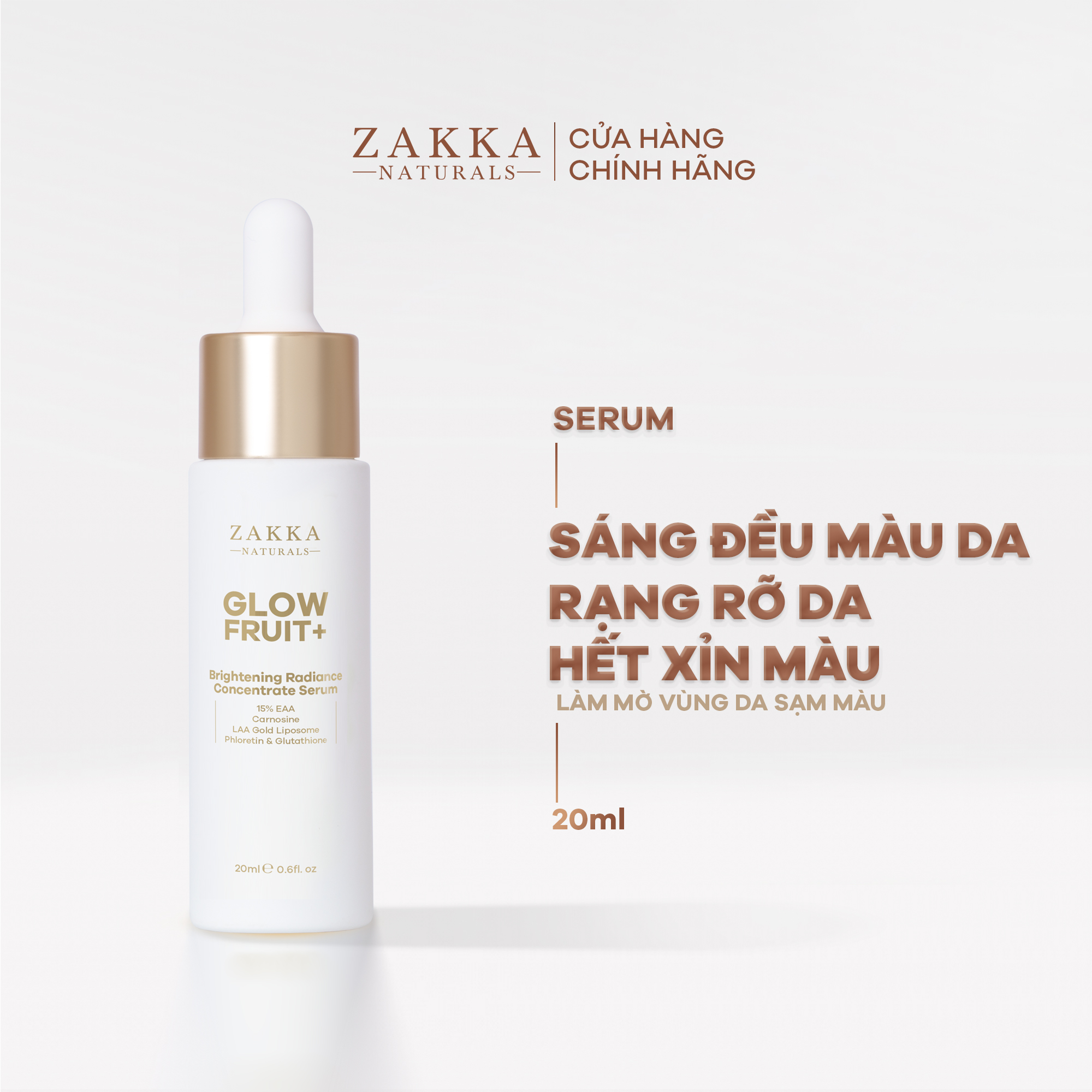 [MẪU MÃ MỚI] Serum Vitamin C Zakka Naturals GlowFruit+ Brightening Radiance Concentrate 20ml