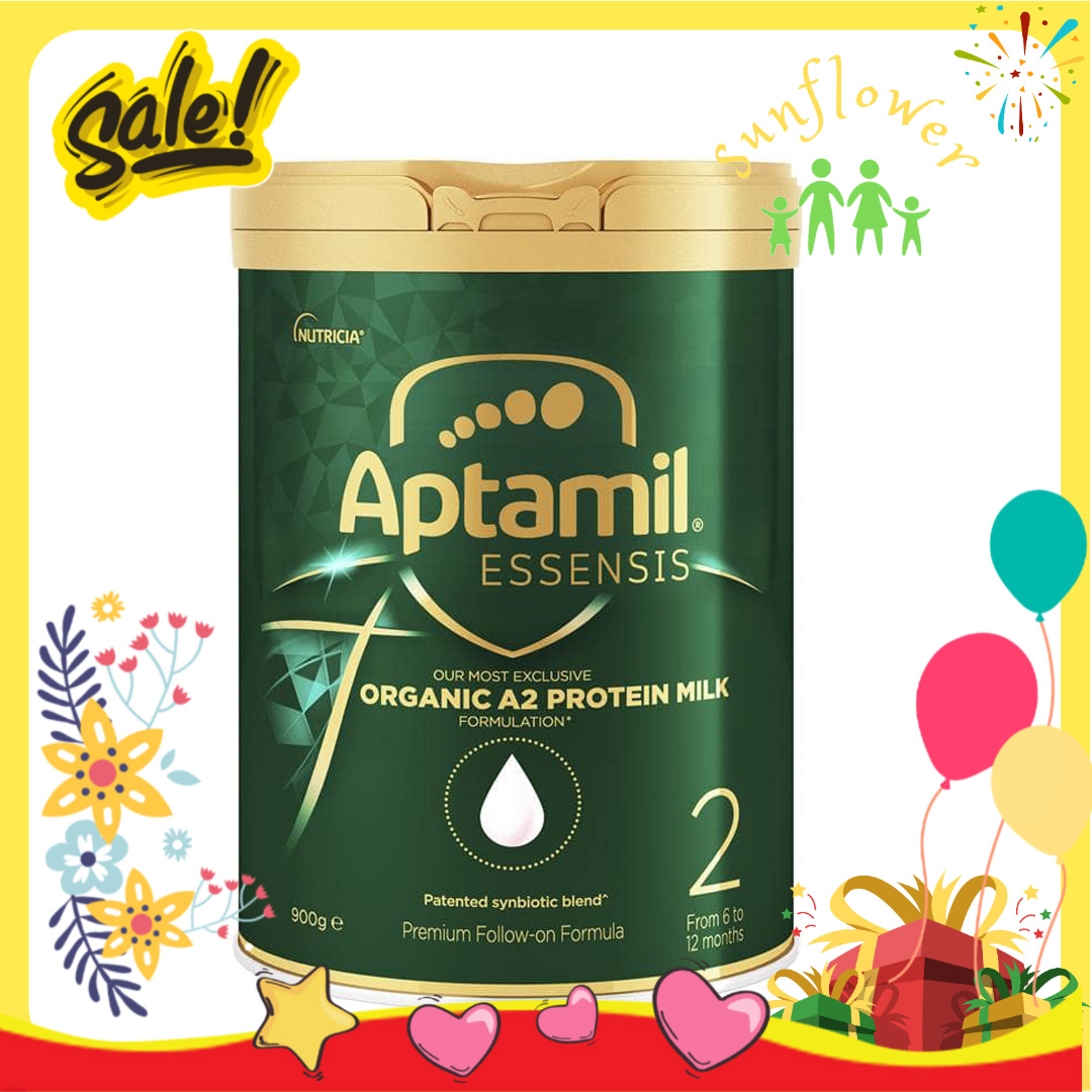 Sữa hữu cơ Aptamil Essensis số 2 Organic A2 Protein Milk xanh lá cây cho bé từ 6 đên 12 tháng 900g của Úc