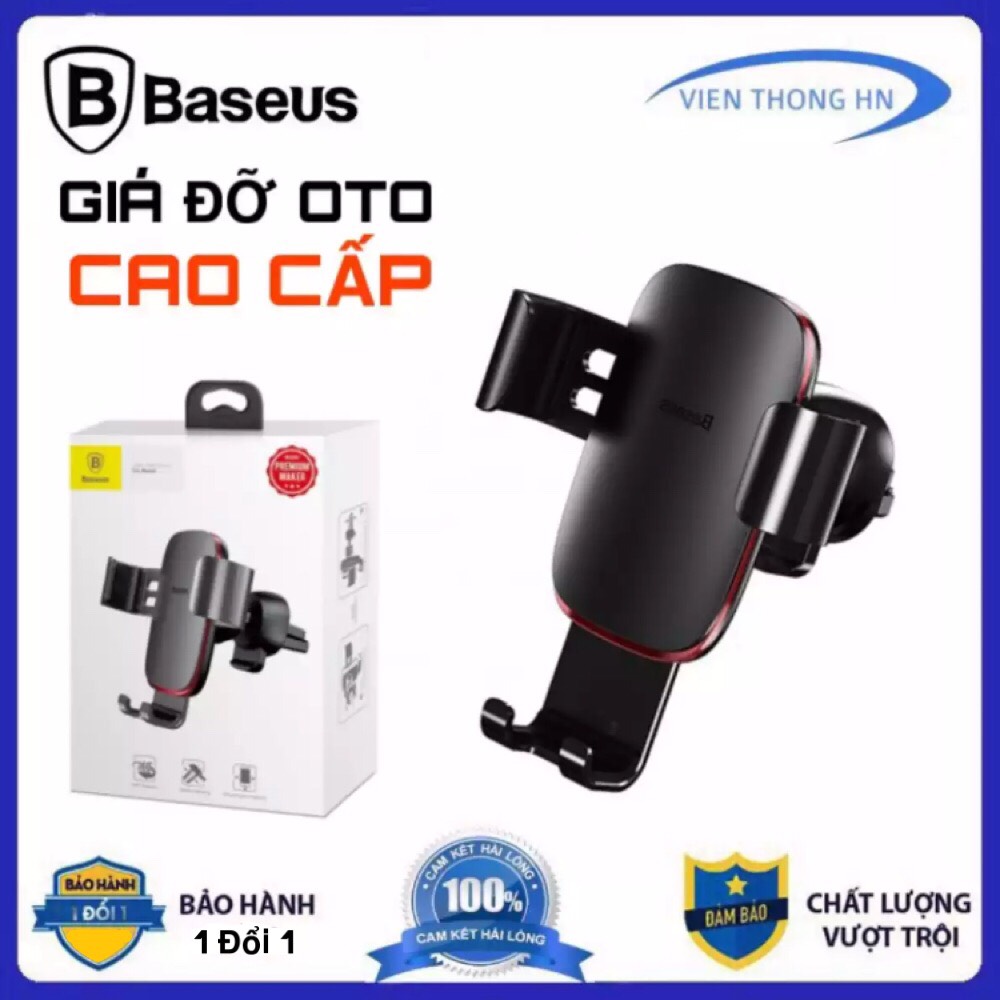 Giá đỡ điện thoại trên ô tô BASEUS SUYL-D01 cao cấp - kẹp điện thoại cửa gió điều hòa trên xe hơi oto