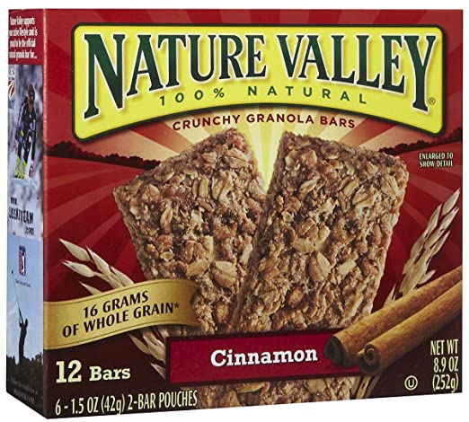 Bánh Ngũ Cốc Nature Valley - Cinnamon 253gr- 6 gói-12 thanh-Nhập khẩu Mỹ HSD 5/2021