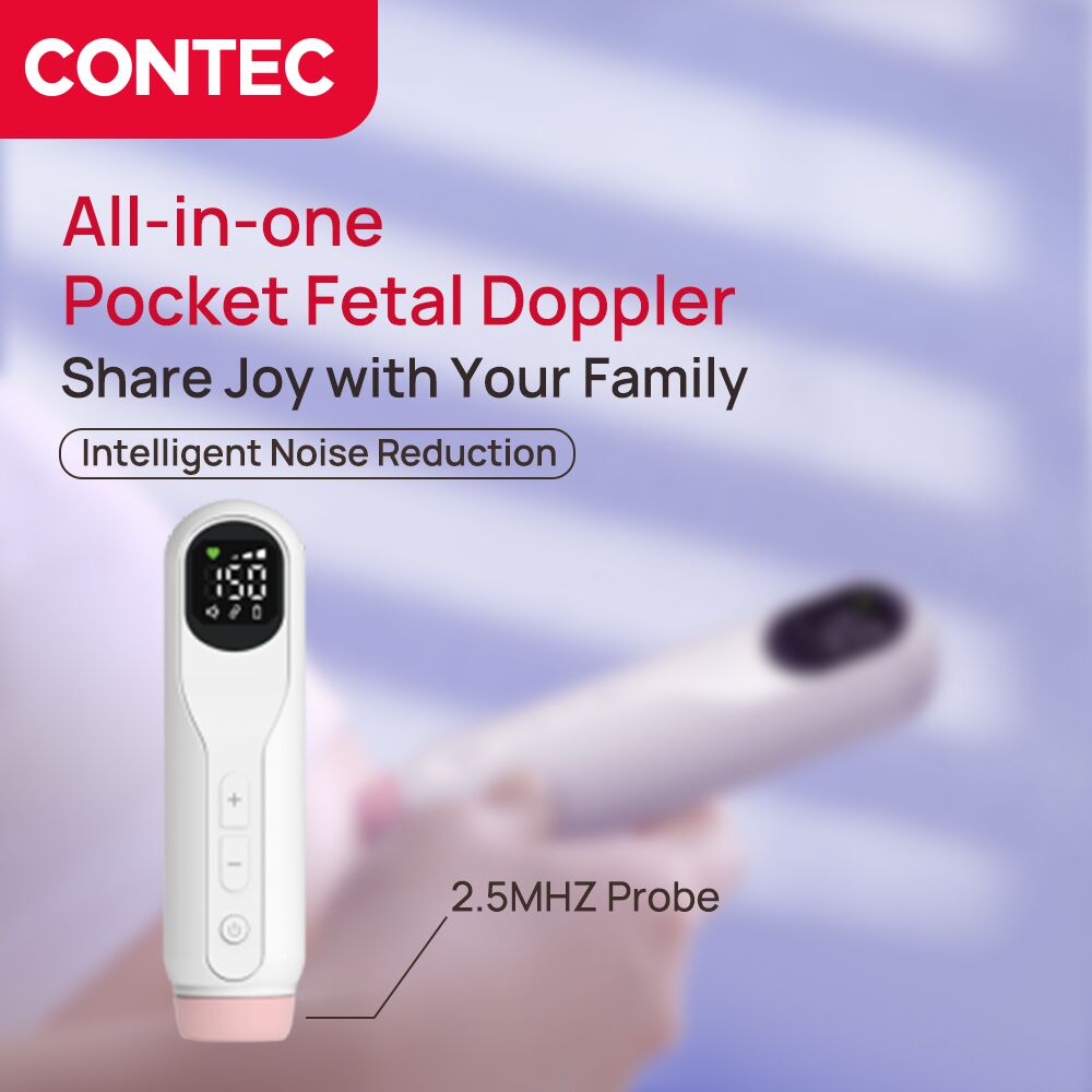 CONTEC10D Prenatal Doppler Fetal Baby Heart Rate Monitor Home Detector LCD