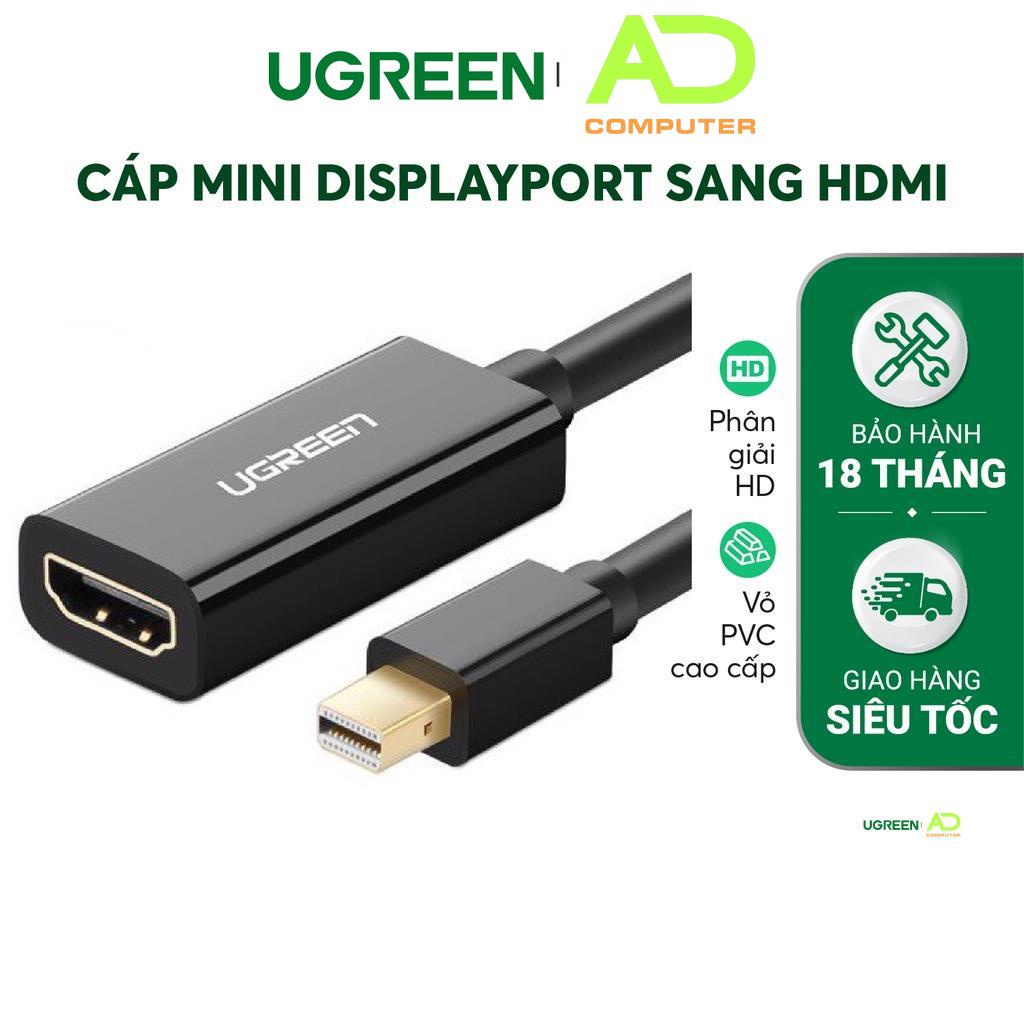 Cáp chuyển đổi mini displayport sang hdmi female ugreen md112 18cm