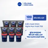 Bộ 6 Sữa Rửa Mặt Bùn Khoáng NIVEA MEN Kiểm Soát Nhờn & Ngừa Mụn (100g) - 83940