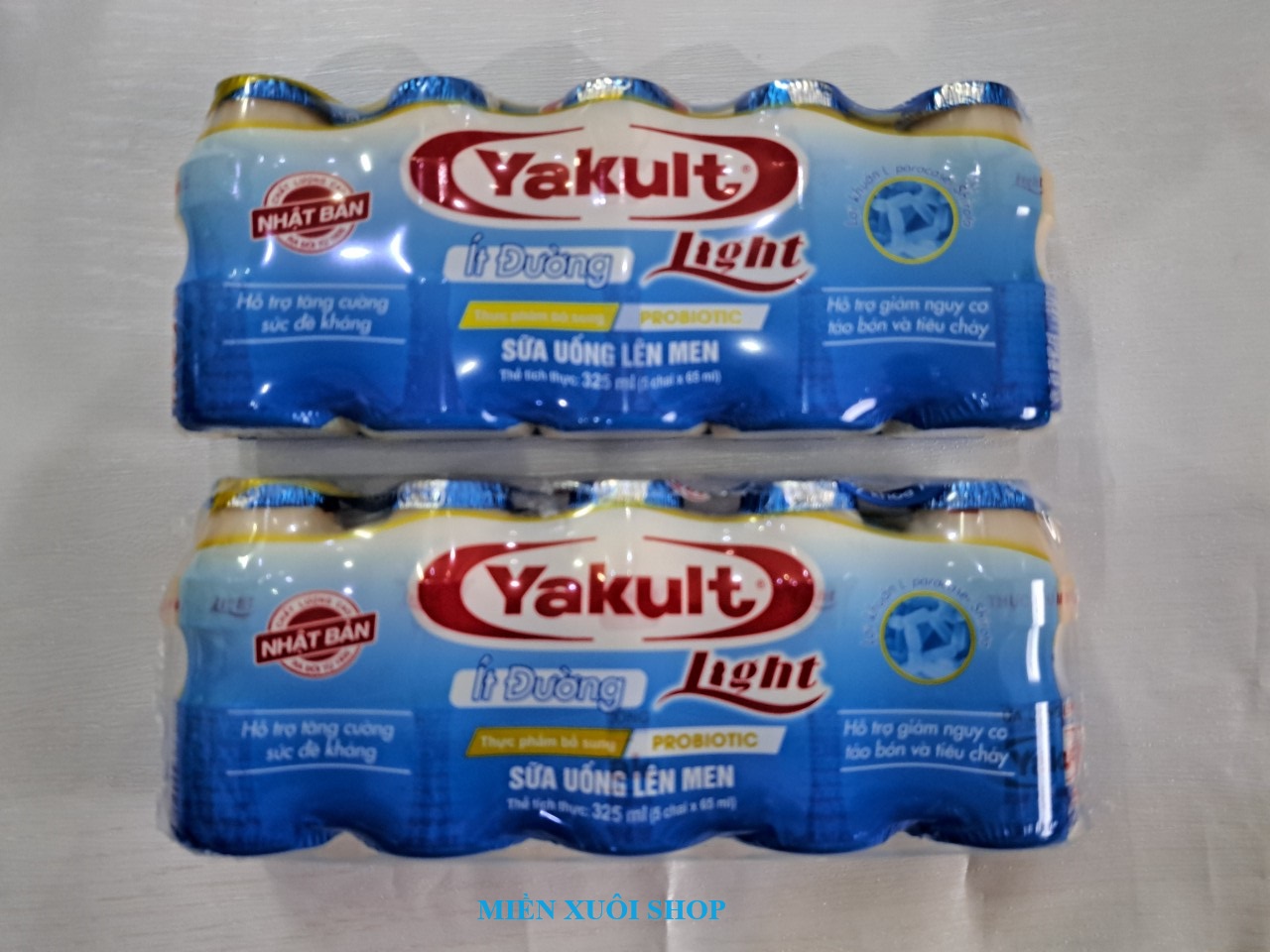 02 Lốc (10 chai) sữa chua uống lên men ít đường yakult light 65ml