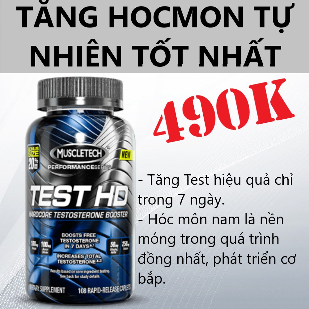 Thực phẩm bổ sung tăng testosterone nam test hd 90 viên