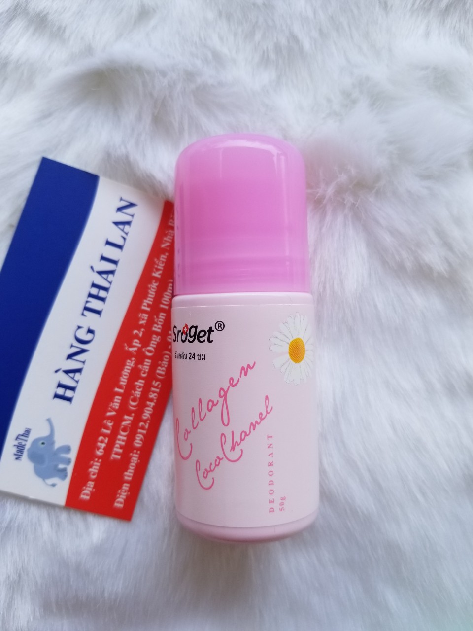 [HCM]LĂN KHỬ MÙI 24H NƯỚC HOA TRẮNG DA SROGET 50G THÁI LAN- màu hồng