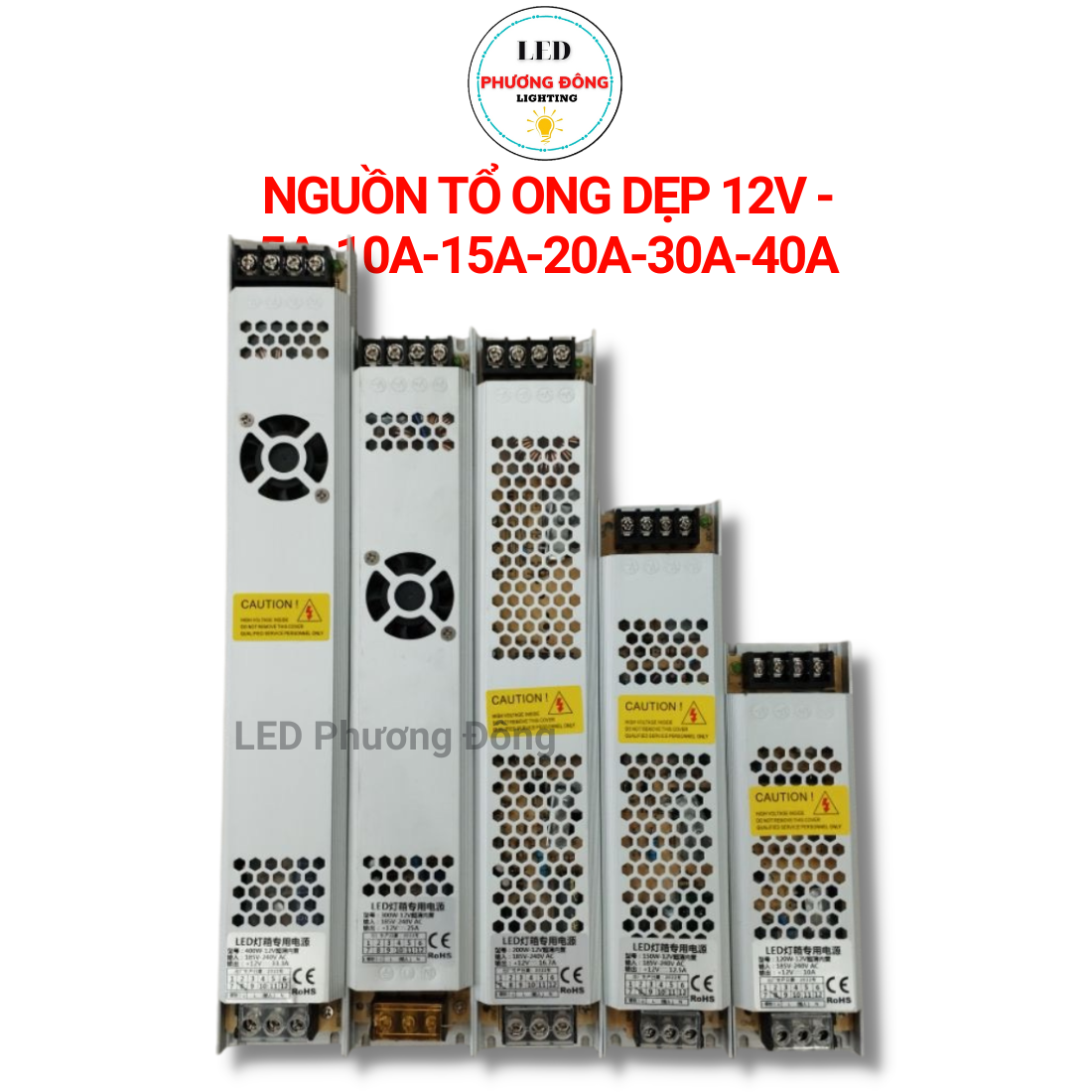 Nguồn tổ ong dẹp - nguồn mỏng 12v 5a / 10a / 12.5a / 16.7a / 25a / 33,3a
