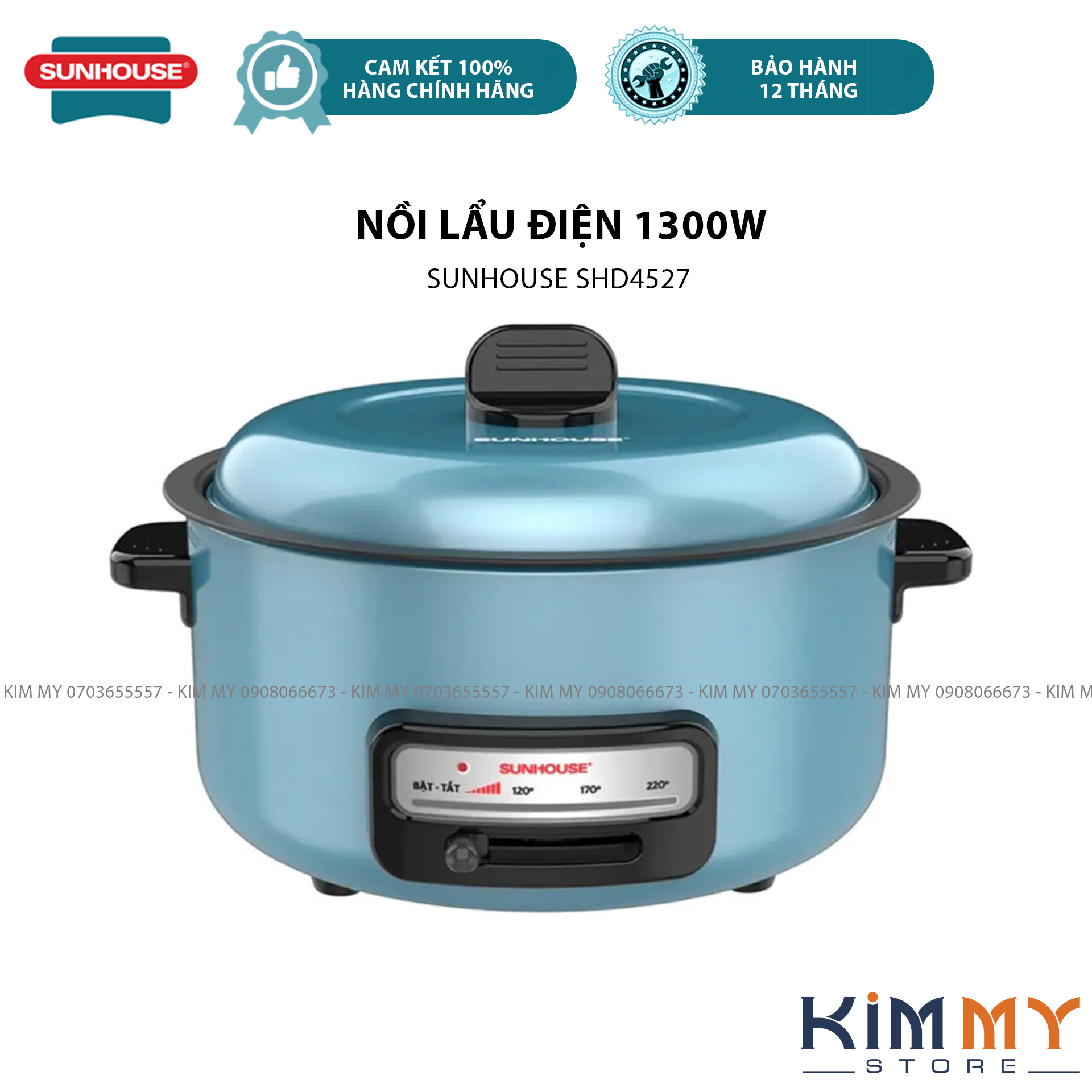 Nồi lẩu điện đa năng 3,5l sunhouse shd4527 - fullbox - bh 12 tháng