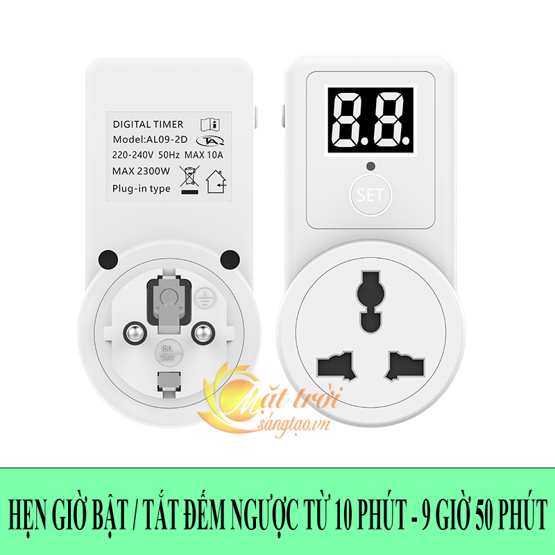 Ổ cắm hẹn giờ bật/tắt đếm ngược điện tử al09-2d