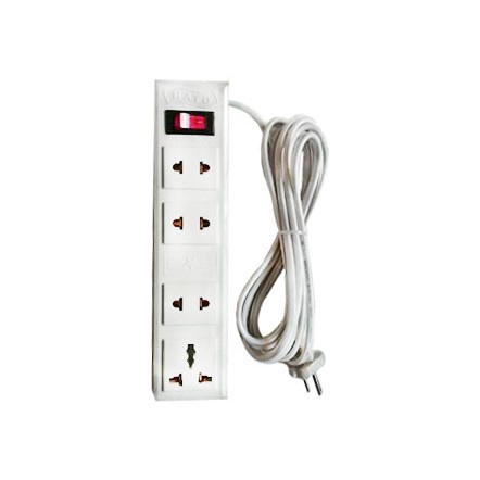 Ổ điện Hato dây 5m nối dài 4 lỗ cắm chịu nhiệt nối dài công suất 2200W