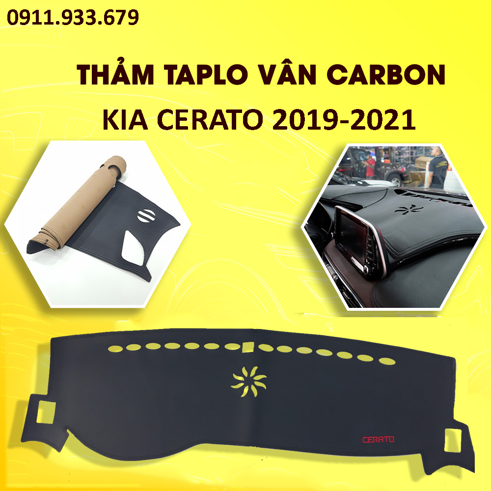 [HCM]Thảm taplo da Kia Cerato 2019-2022 chống nóng cho xe ô tô-có đế chống trượt giúp hấp thụ nhiệt đáng kể giảm chói ánh sáng kính lái giúp lái xe an toàn