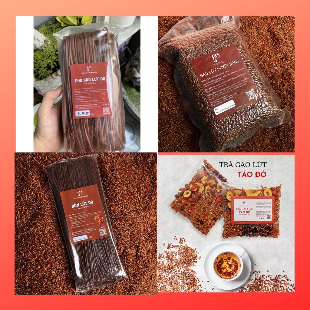 Combo lứt đỏ huyết rồng thực dưỡng giảm cân 3 món gạo - bún - phở
