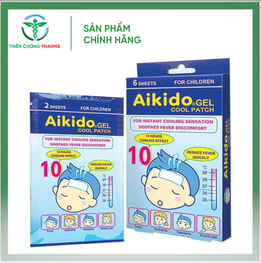 Hạ sốt miếng dán hạ sốt nhanh Aikido dùng cho mọi đối tượng hộp 6 miếng