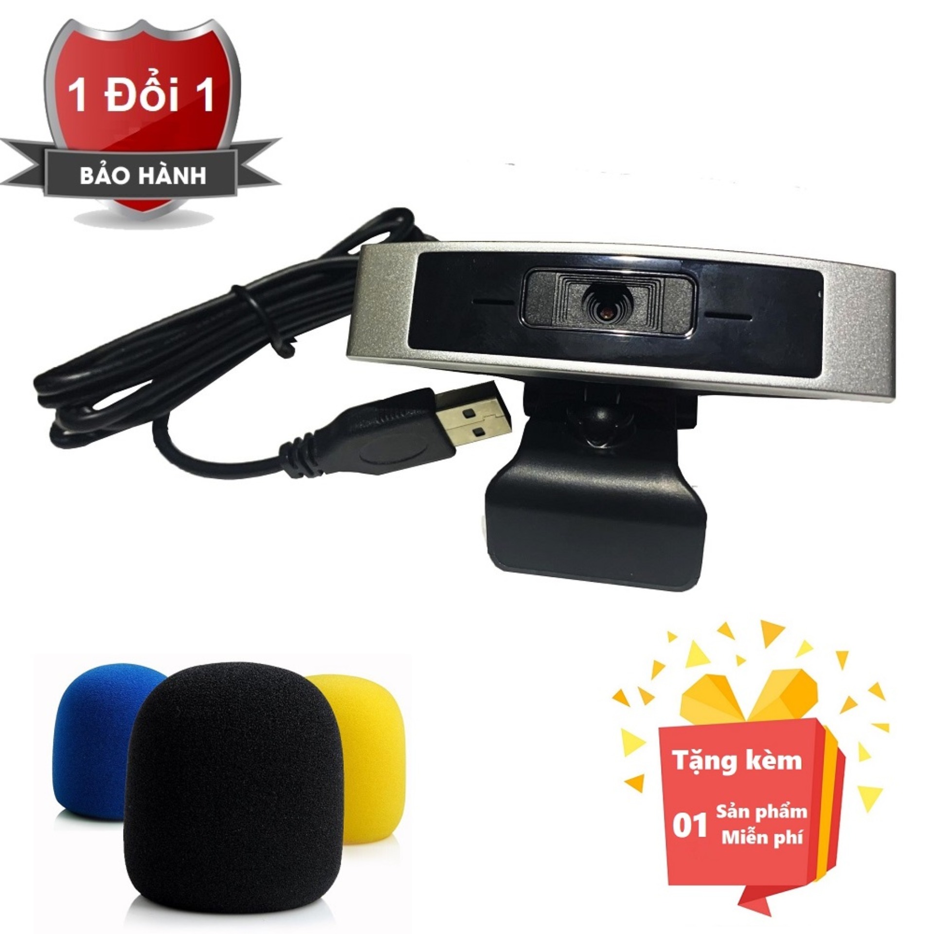 ( Tặng kèm 1 bông lọc ồn cho Micro thu âm ) Webcam cho máy tính, PC, Laptop CM330G - Webcam học online tại nhà 330G - Webcam cho học sinh, sinh viên