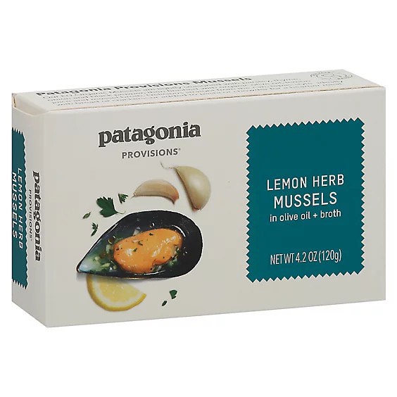 Vẹm Xanh Hữu Cơ Lá Thơm Chanh Vàng Patagonia Provisions 120gr/ Lemon Herb Mussels In Olive Oil Broth - Nhập Khẩu Mỹ
