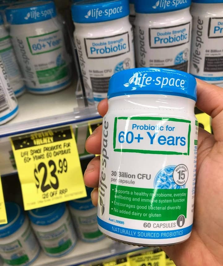 Men vi sinh Life Space Probiotic For 60+ Years 60 Capsules Úc