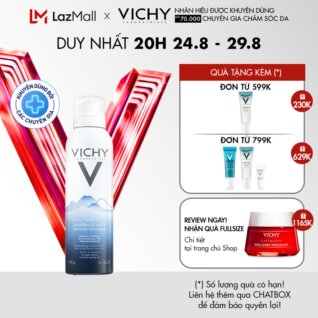 Nước khoáng dưỡng da Vichy Mineralizing Thermal Water