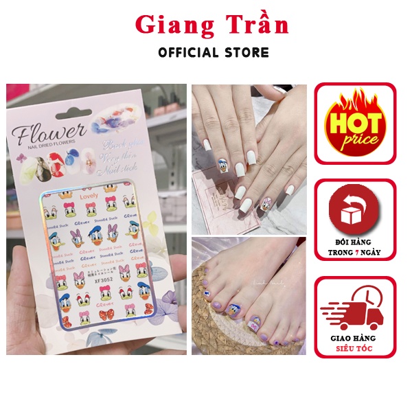 Stick vịt donal siêu cute trang trí móng