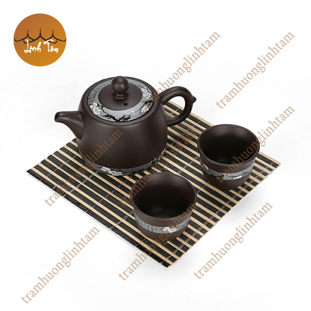 Mành tre lót ấm chén, phụ kiện bàn trà Linh Tâm