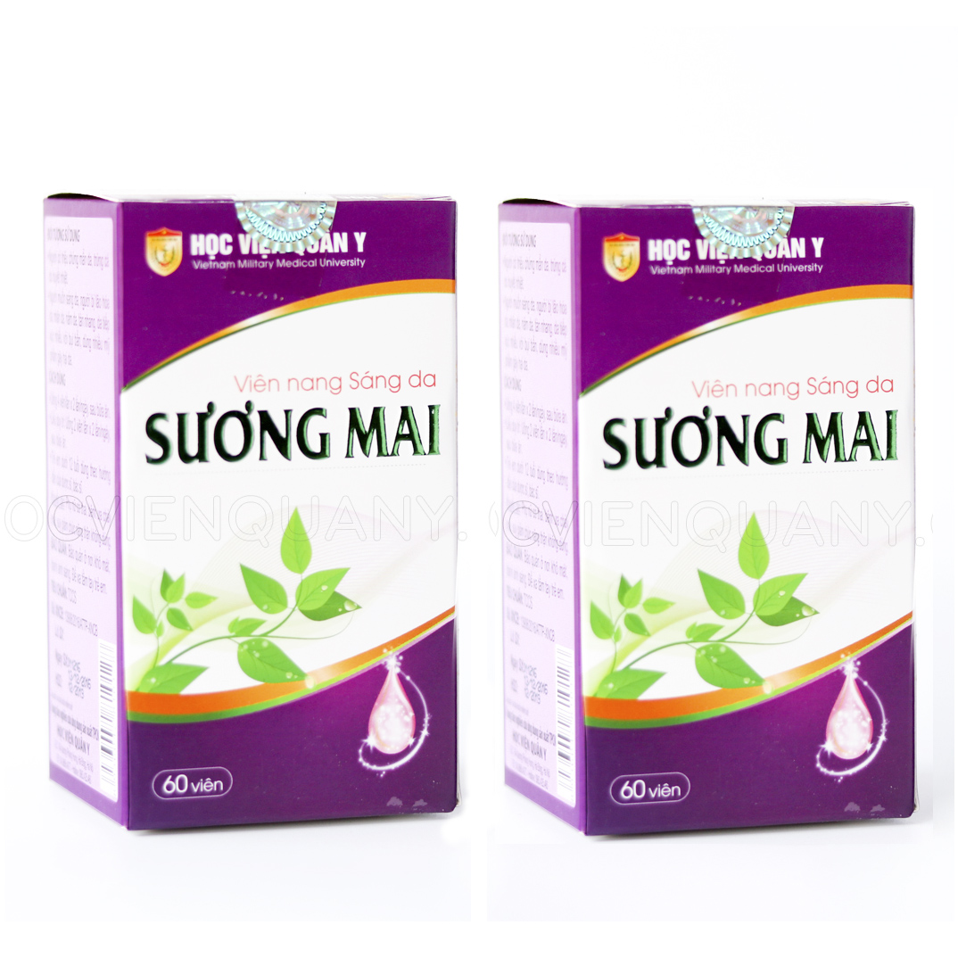 [HCM]Combo 2 hộp viên uống sáng da Sương Mai Học Viện Quân Y (60 viên x2)