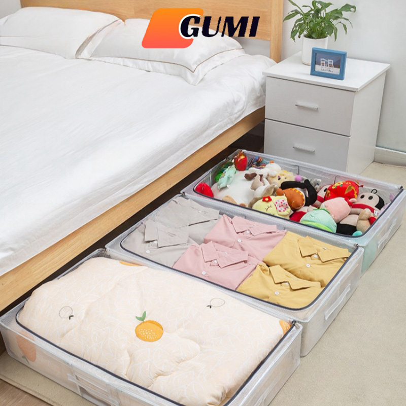 GUMI Hộp Đựng Quần Áo Túi đựng quần áo khung sắt trong suốt cao cấp hộp nhựa trong suốt bằng nhựa pvc chống ẩm tuyệt đối rất tiện lợi