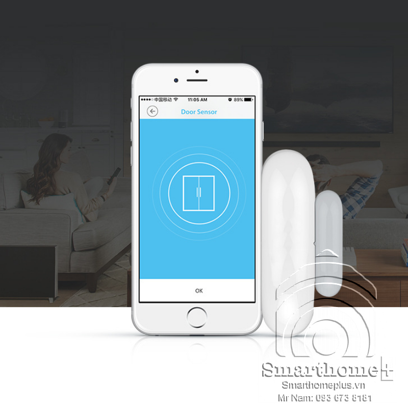 Cảm biến má từ báo động mở cửa wifi tuya shp-ma1