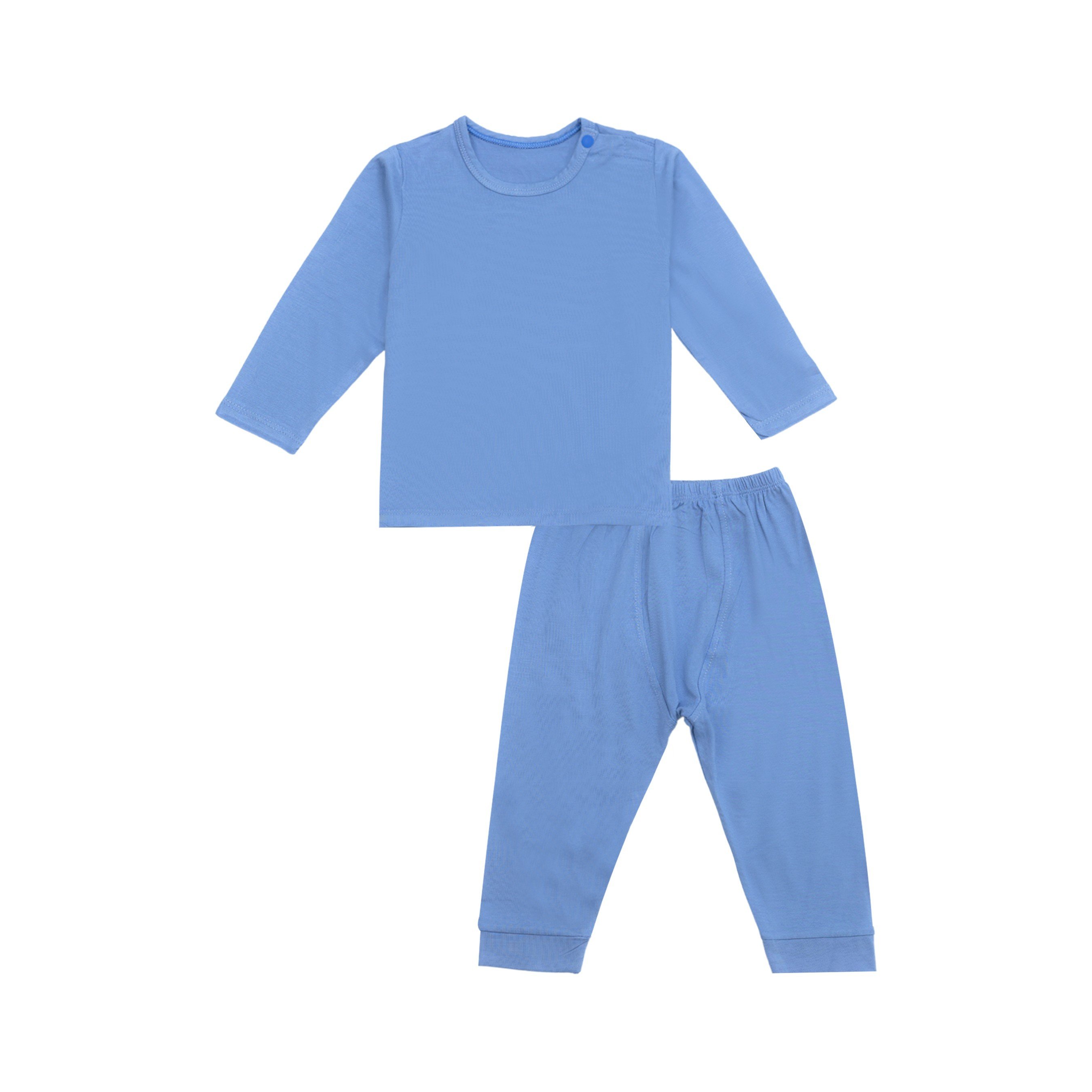 Bộ dài tay cài vai trơn basic BENTY cotton co giãn 4 chiều, quần áo trẻ em cao cấp mềm, mịn