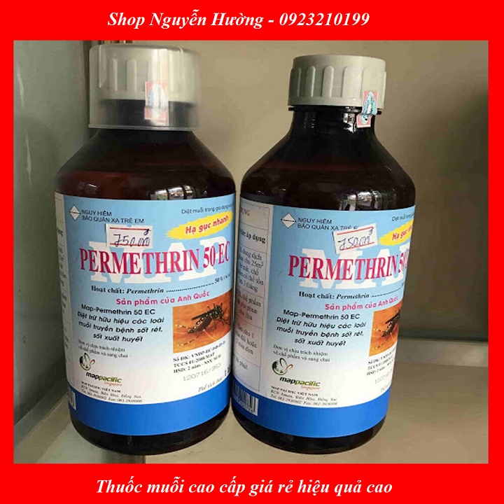 Thuốc diệt muỗi côn trùng Permethrin 50EC chai nhựa