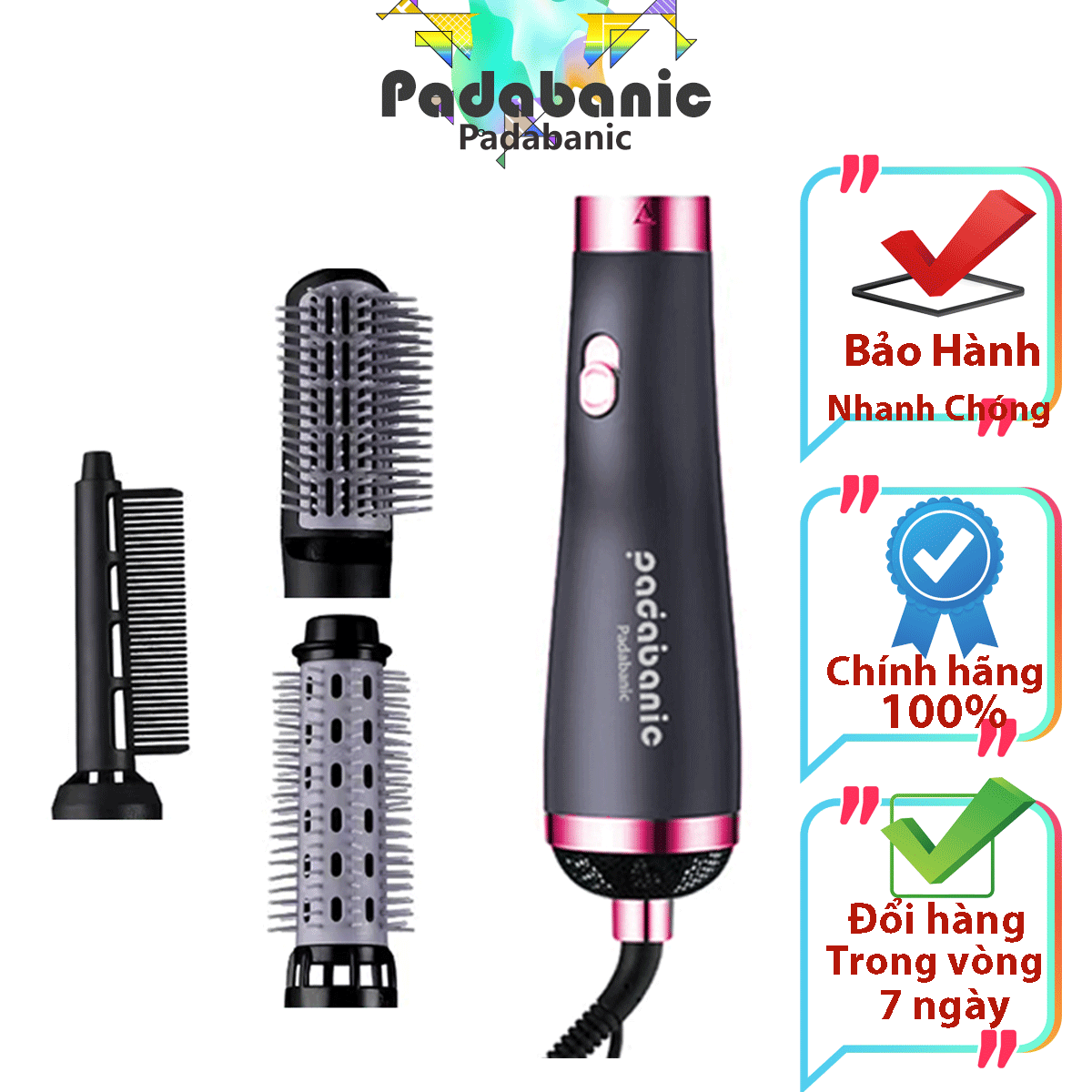 Máy Sấy Tóc Không Tay Cầm Kiểu Đức A8 Thế Hệ Mới Nhiệt Độ Lớn Không Gây Tổn Hại Tóc Bảo Hành 1 Năm Tặng Kèm 3 Đầu Sấy Tạo Kiểu