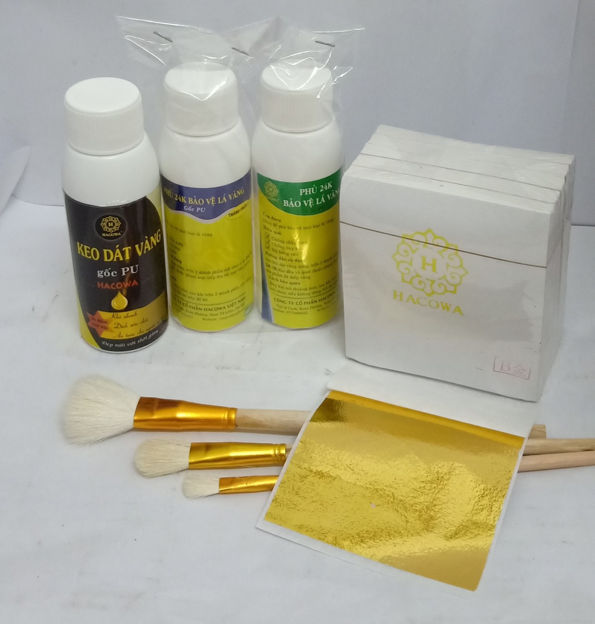 Combo dát vàng trên kim loại, nhựa, phào chỉ pu size nhỏ phù hợp cho người sử dụng ít