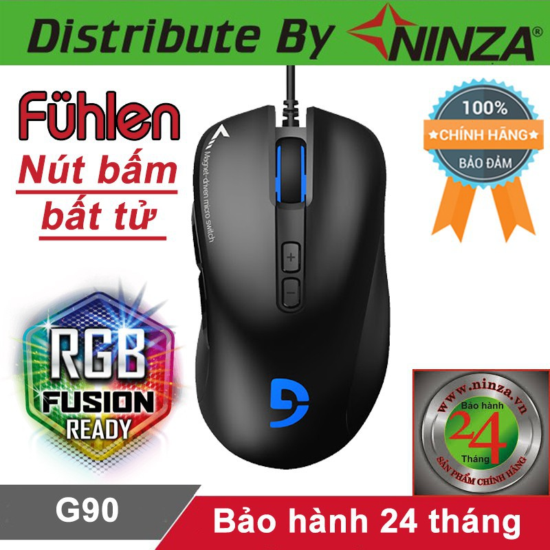 Chuột gaming Fuhlen G90 hàng nội địa - Chuột chơi game giá rẻ Fuhlen G90 nút bấm bất tử led RGB