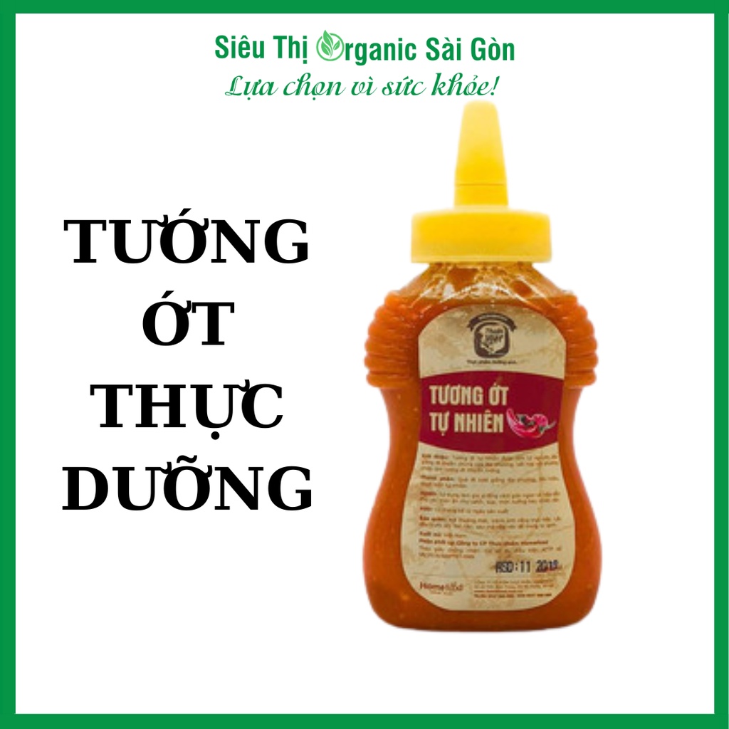 Tương ớt tự nhiên xay nhuyễn, tương ớt chay Homefood, tương ớt thực dưỡng
