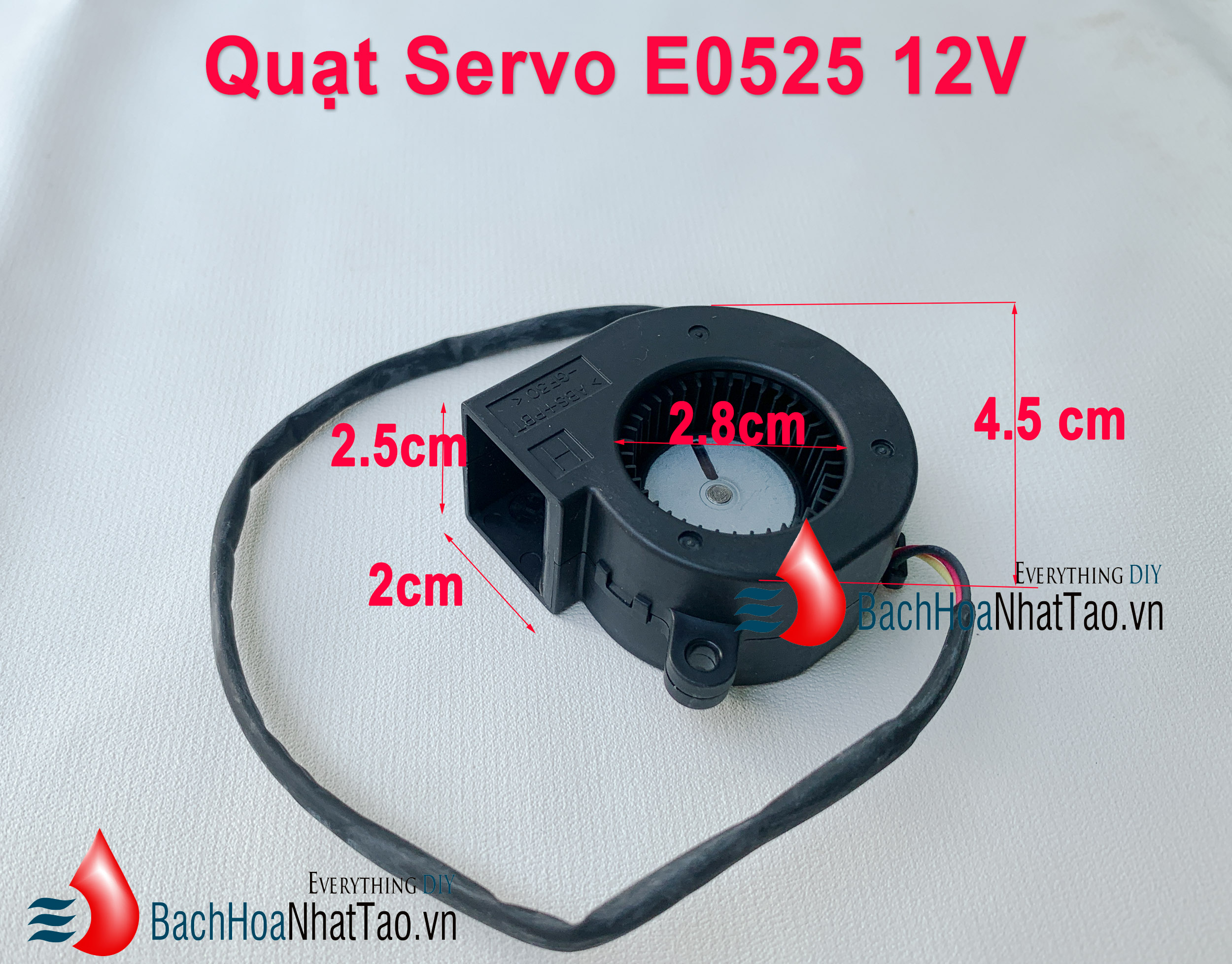 Quạt Sò Nidec Servo 5cm x 2.5cm 12v