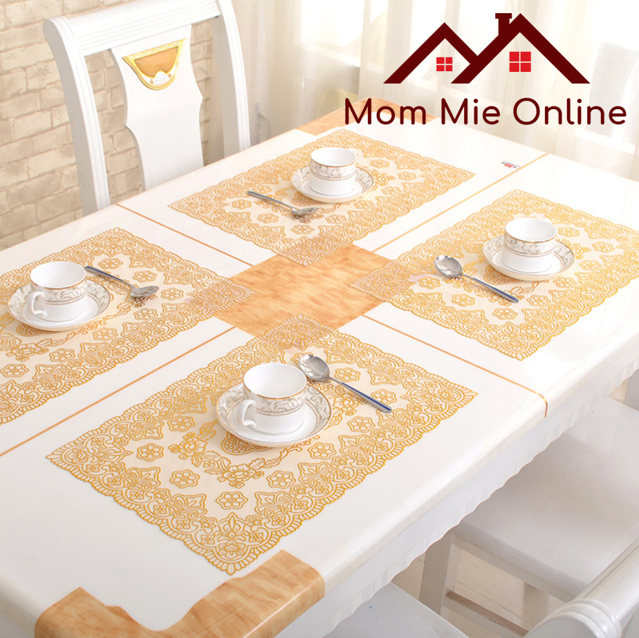 [HCM]Tấm lót bàn ăn khăn trải bàn hoa văn dập nổi 30x45cm - A009