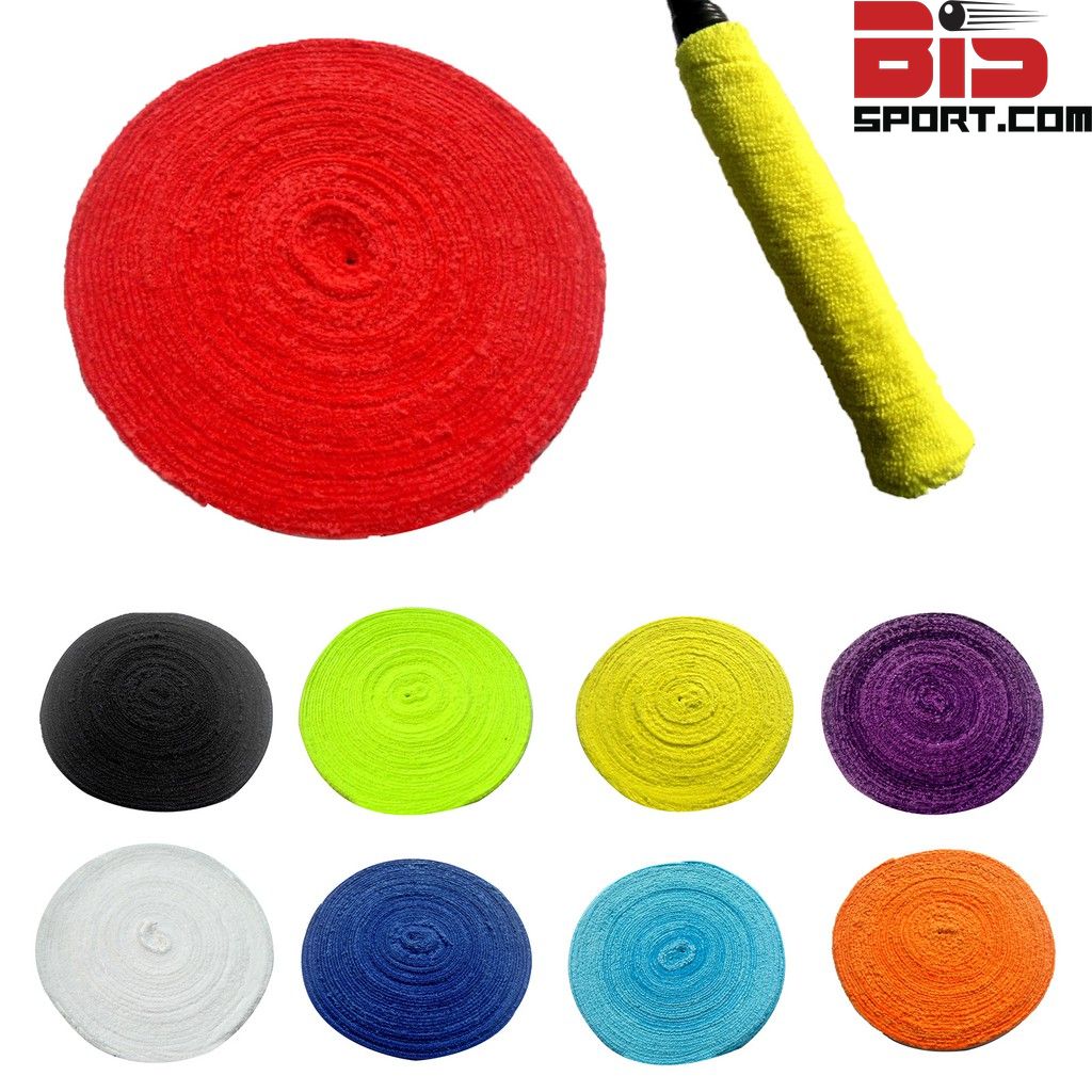 Quấn Cán Vợt Cầu Lông Loại Vải 10m Cao Cấp - Chất Vải Mềm Mịn , Thấm Hút Mồ Hôi Cực Tốt , Cầm Bao Êm Tay