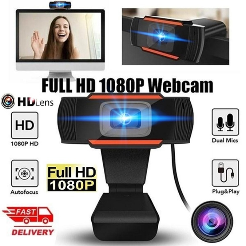Webcam full hd 1080p / 2k với micrô khử tiếng ồn tích hợp máy tính để bàn webcam usb cắm và phát trực tiếp video hội nghị truyền trực tuyến webcam cho pc / máy tính xách tay / máy tính để bàn / tv