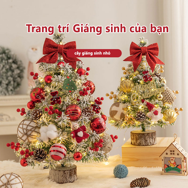 45cm trang trí bàn ăn đèn cây thông giáng sinh đèn trang trí cây mini trang trí ngày lễ món quà năm mới