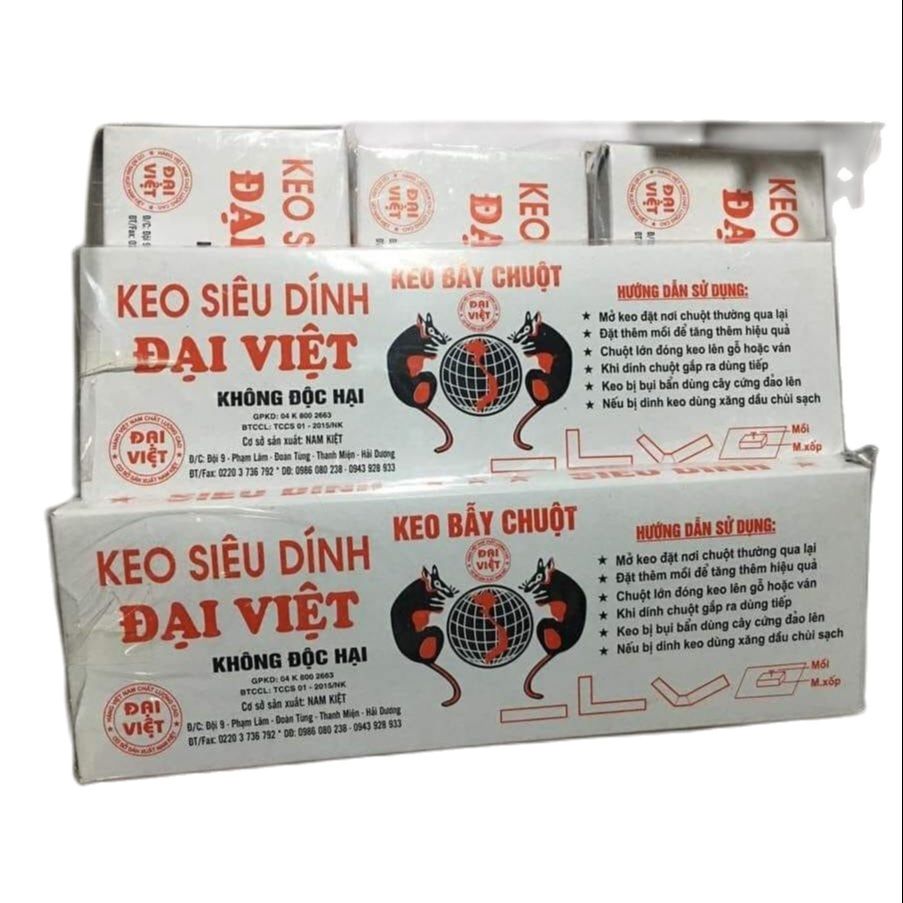 [Hoàn Tiền 10%] Combo 10 bẫy siêu dính chuột hộp Đại Việt 35x40cm dính chuột hiệu quả diệt  chuột cả đàn an toàn dễ sử dụng