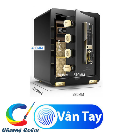 Két sắt mini điện tử khoá vân tay và mật khẩu 45 x36 x31 cm mã 5K