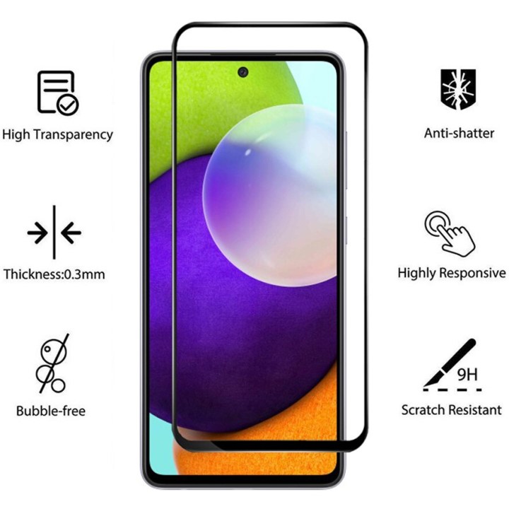 Kính cường lực samsung a52 full màn hình