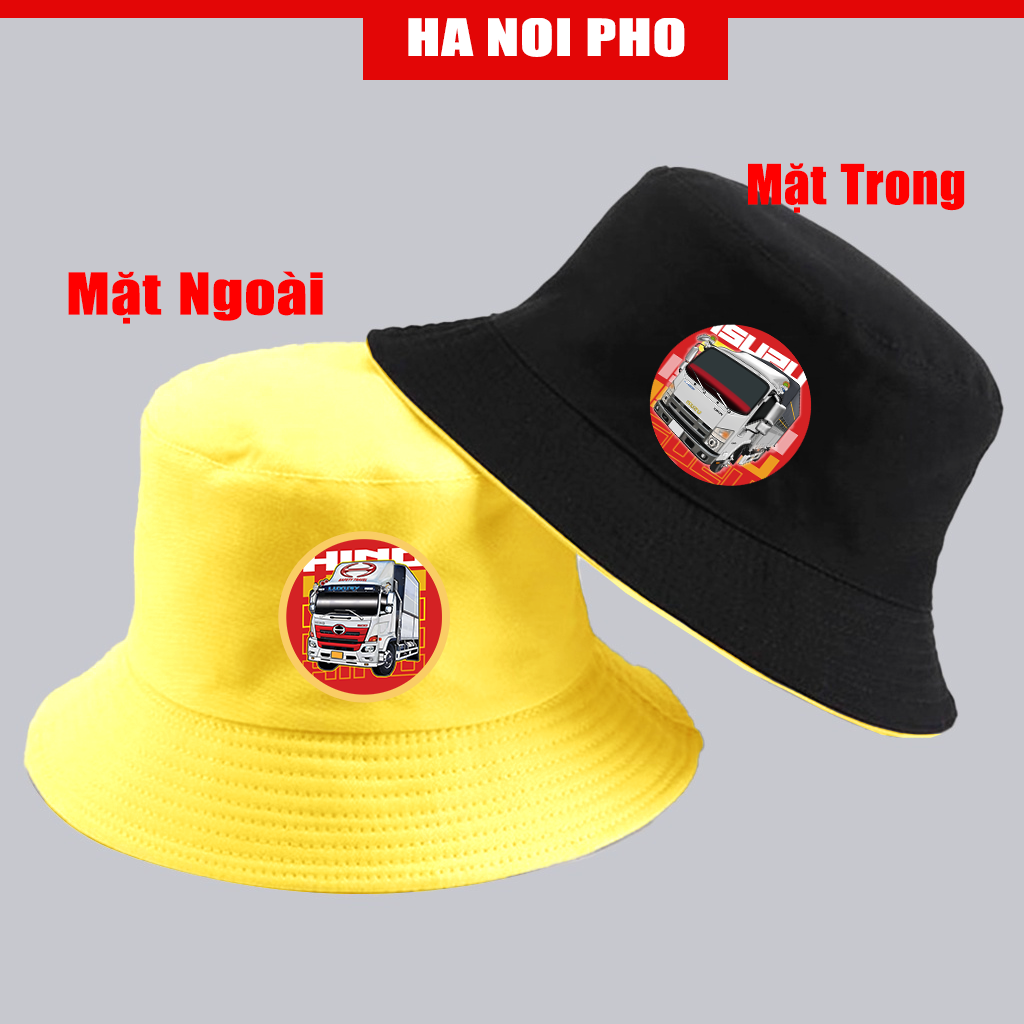 Mũ tai bèo 2 Mặt ISUZU - HINO vẫy Tay nón Bo, kèm quà tặng tem nhỏ 10k