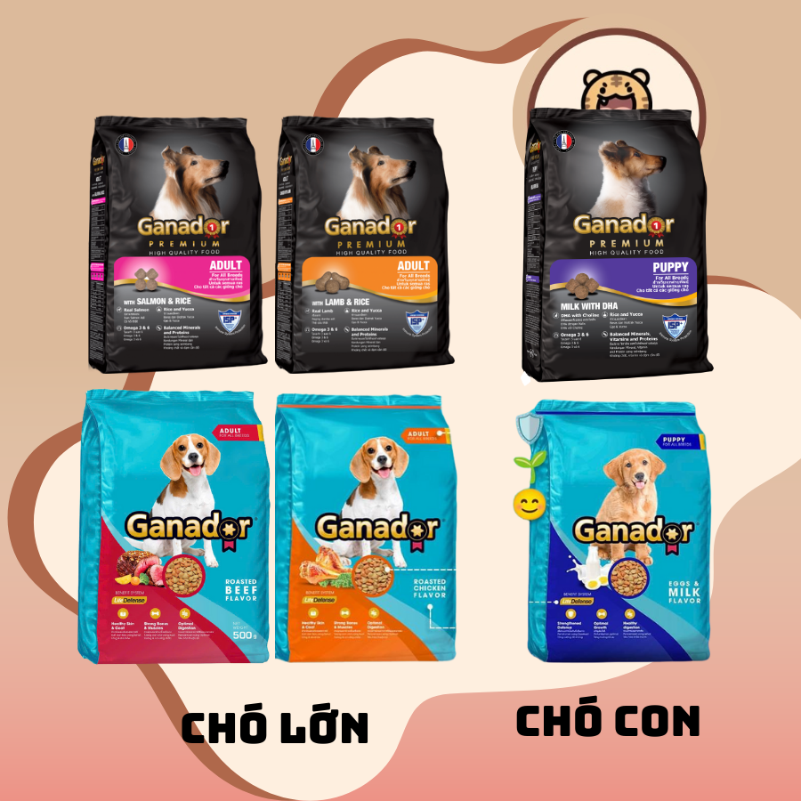 Combo 5góix400g thức ăn ganador cho chó mọi lứa tuổi