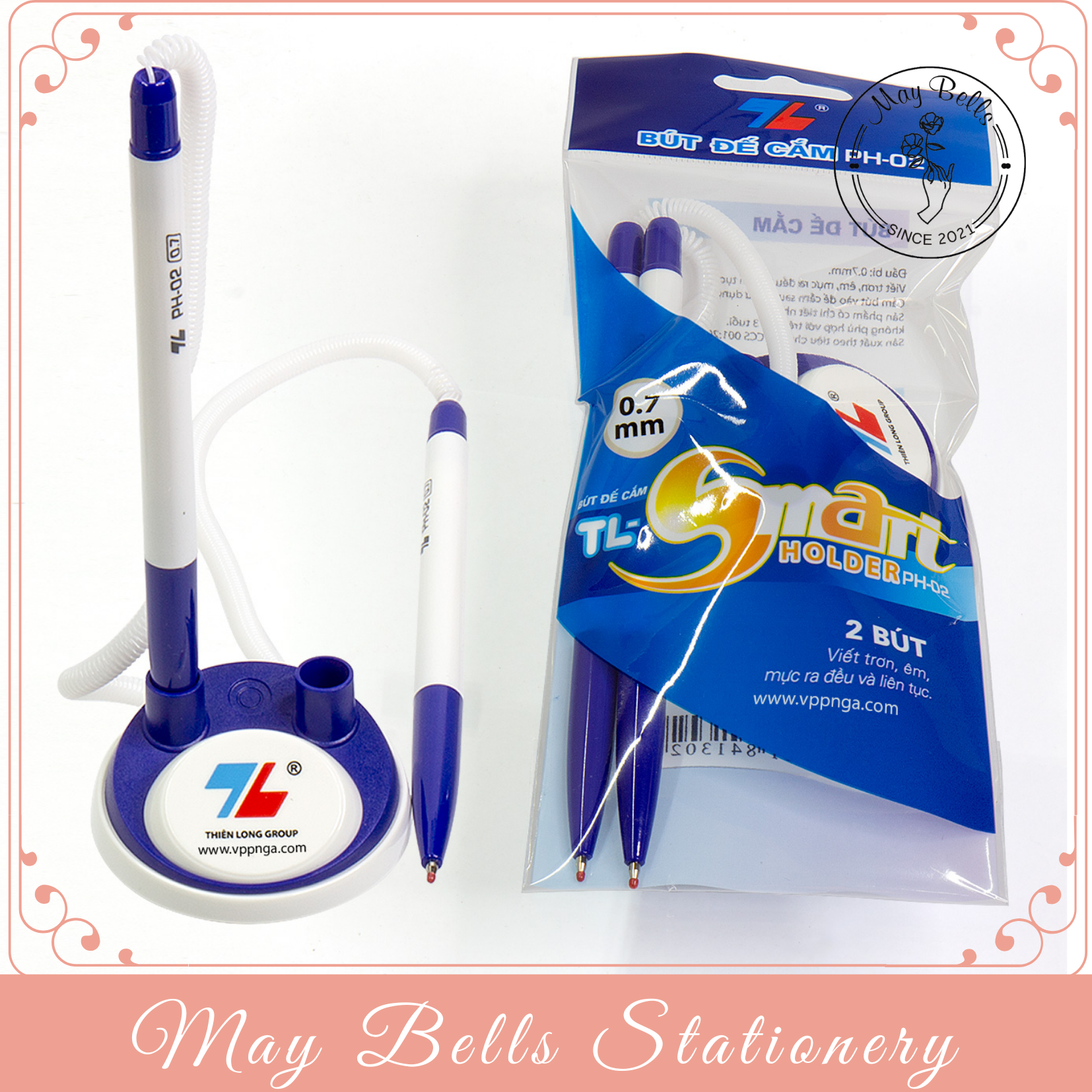 Bút bi cắm bàn, bút cắm bàn đôi PH02 Thiên Long