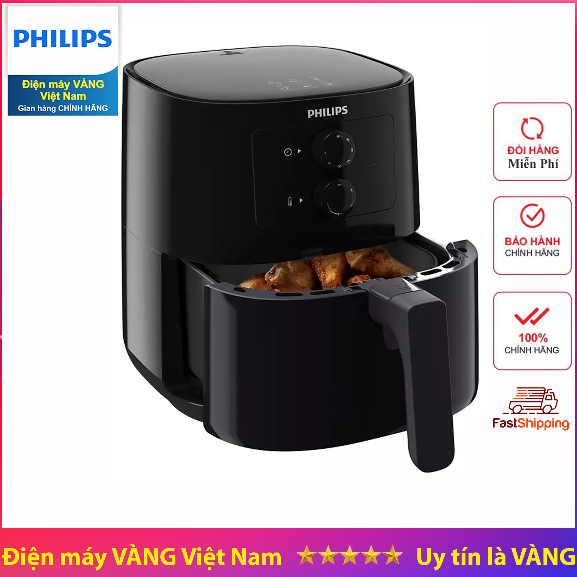Nồi chiên không dầu thế hệ mới Philips HD9200 model thay thế cho HD9220