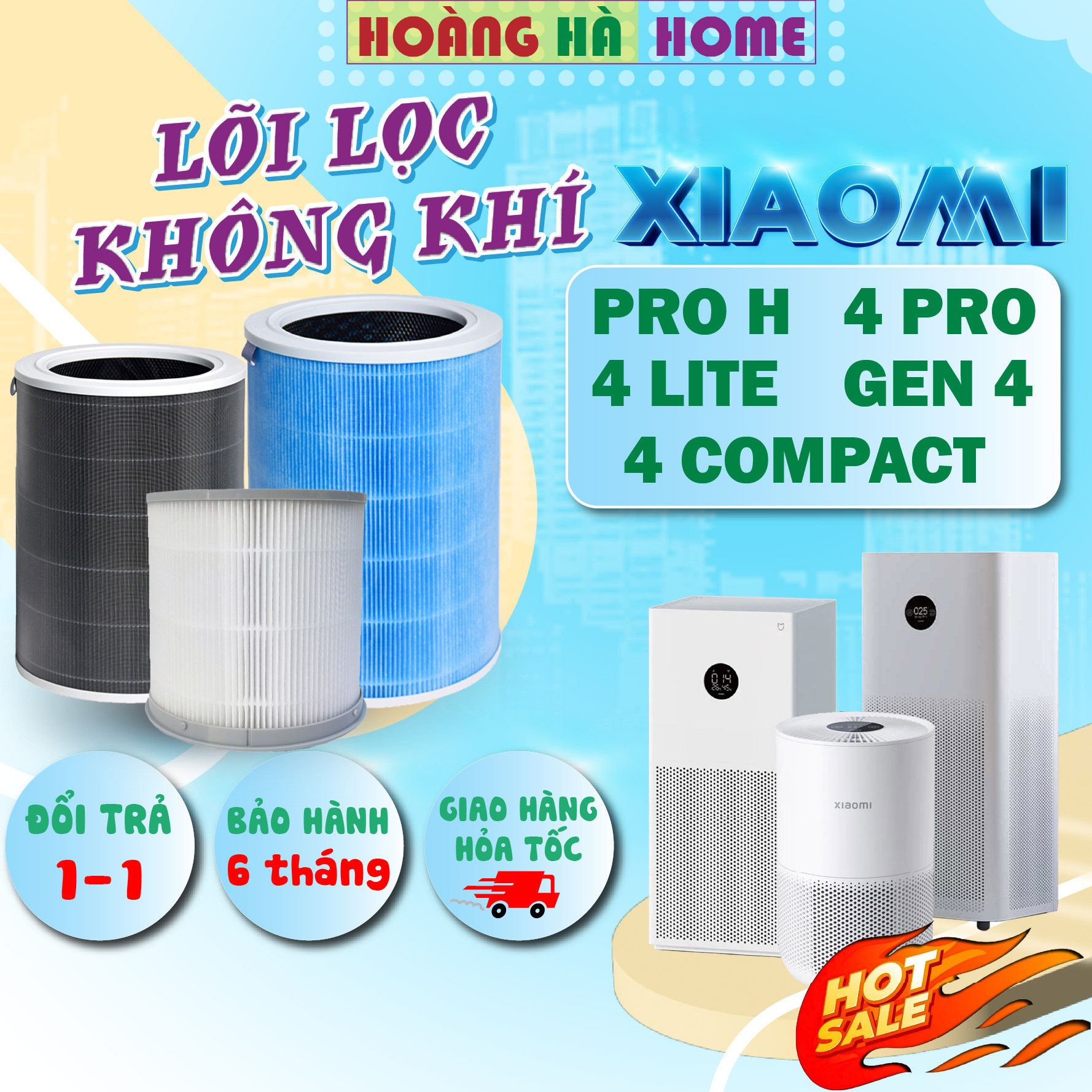 Lõi lọc không khí Xiaomi 4 Lite 4 Pro Pro H 4 Compact Gen 4 Elite Lõi lọc không khí Xiaomi Air Purifier màng lọc không khí